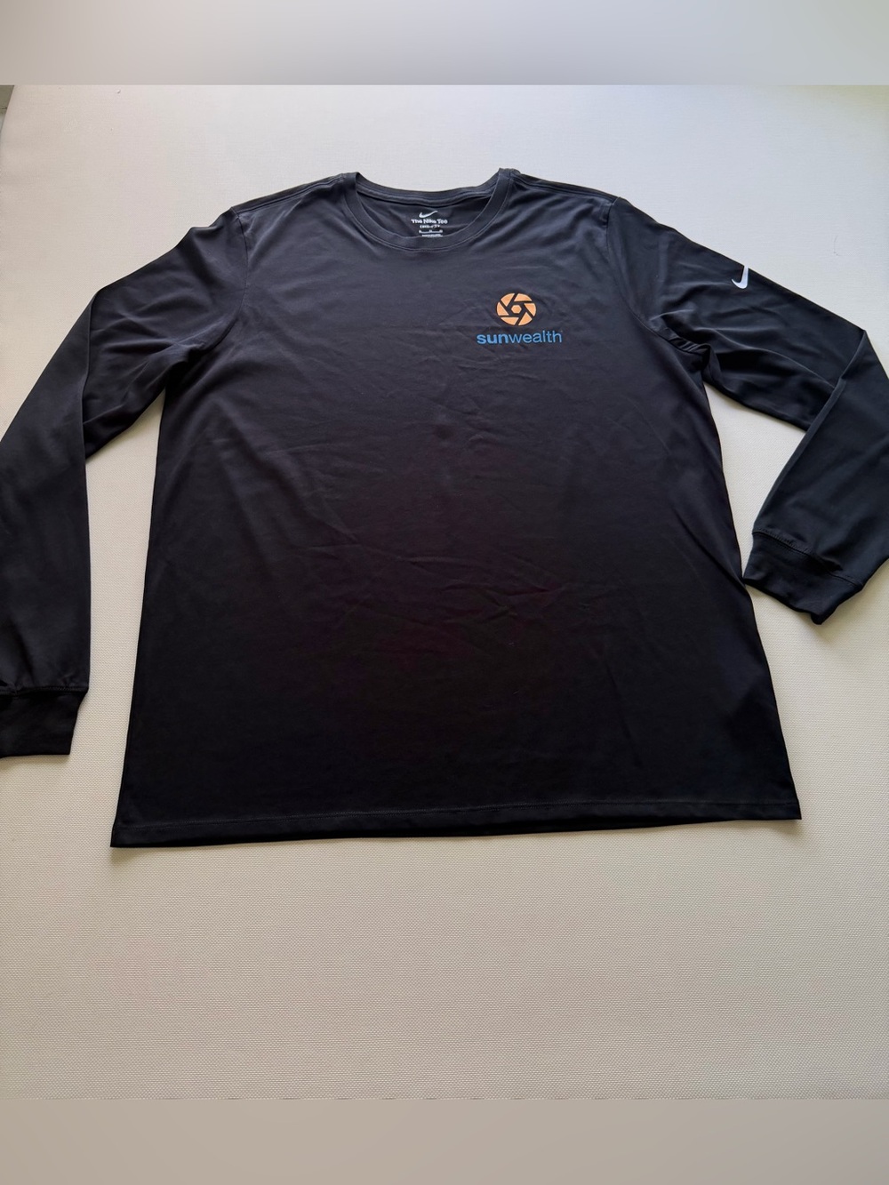 Nike Men's Black Long-Sleeve Logo Tee